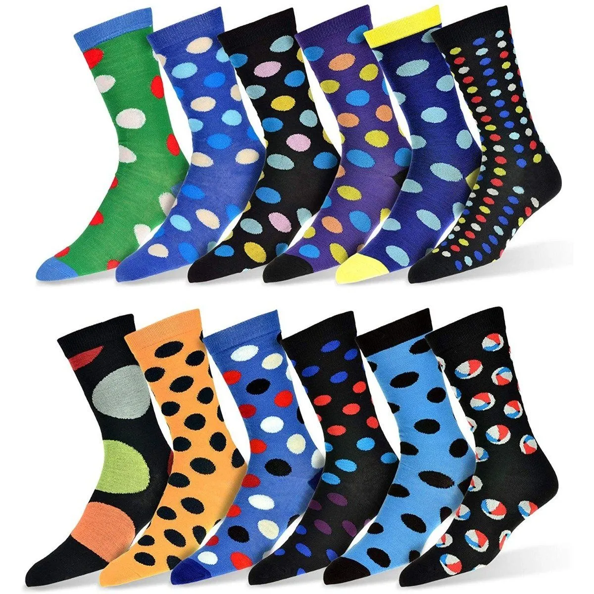 12-Pair: Robert Shweitzer Colorful Dress Socks for Men