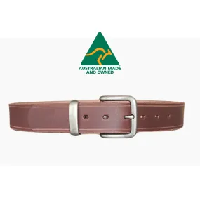 38mm | Mahogany | Jeans Belt | Antique Silver Buckle