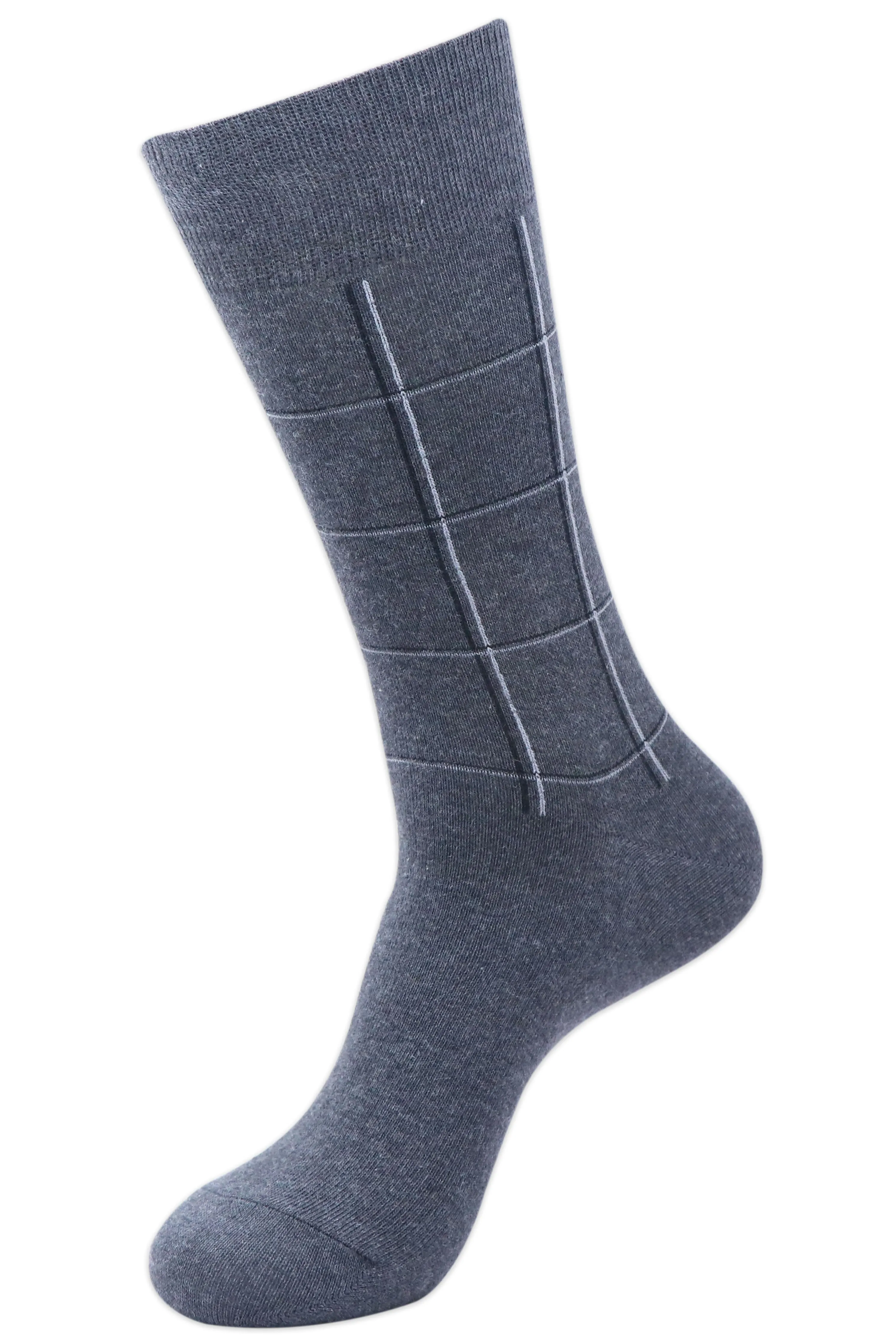 Balenzia Men's Checks Calf Length/Crew Length Cotton Socks - (Multicolored)(Pack of 6/1U)