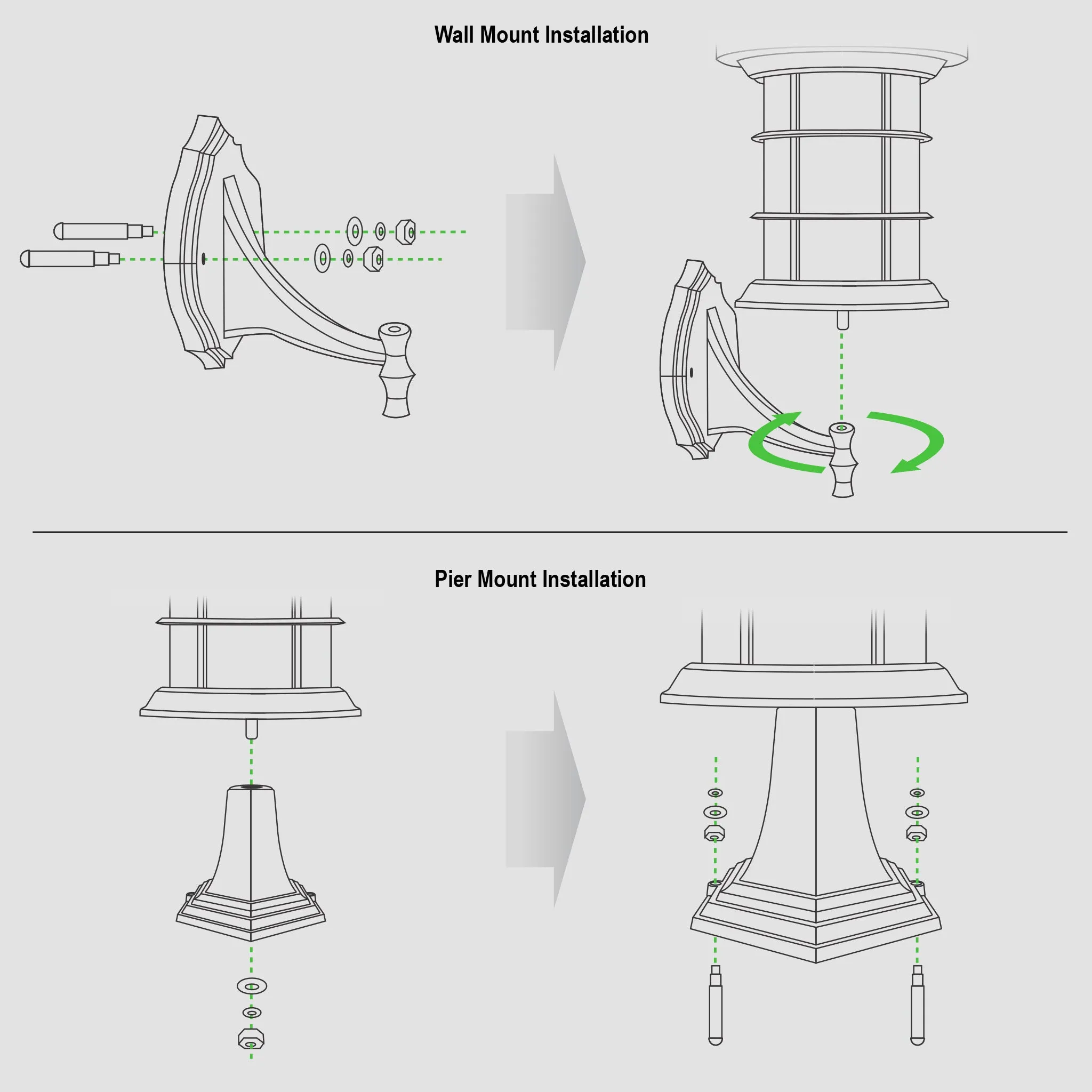 Black Aluminum Hampton Solar Lamp