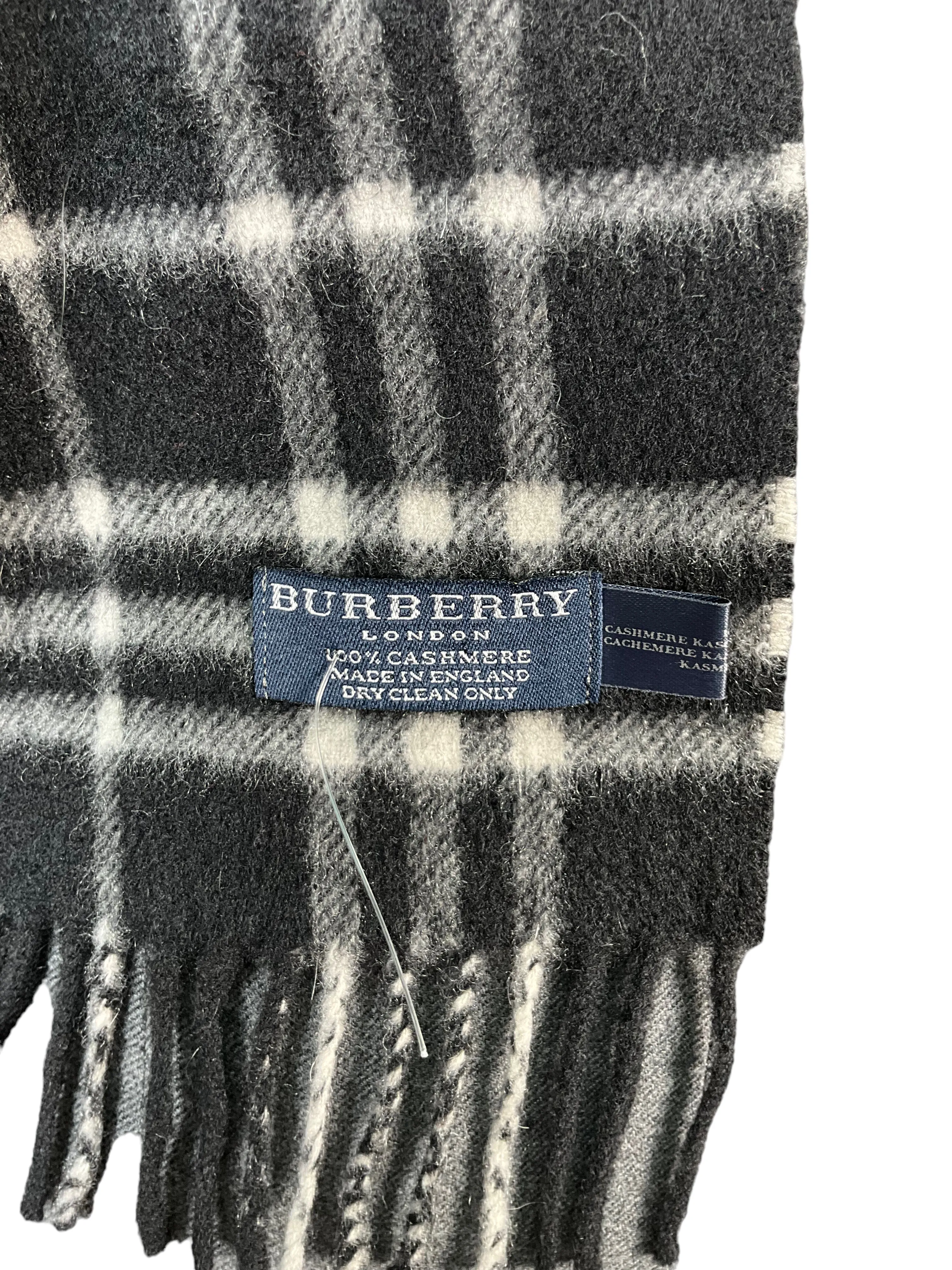 Burberry Classic Black Check Scarf