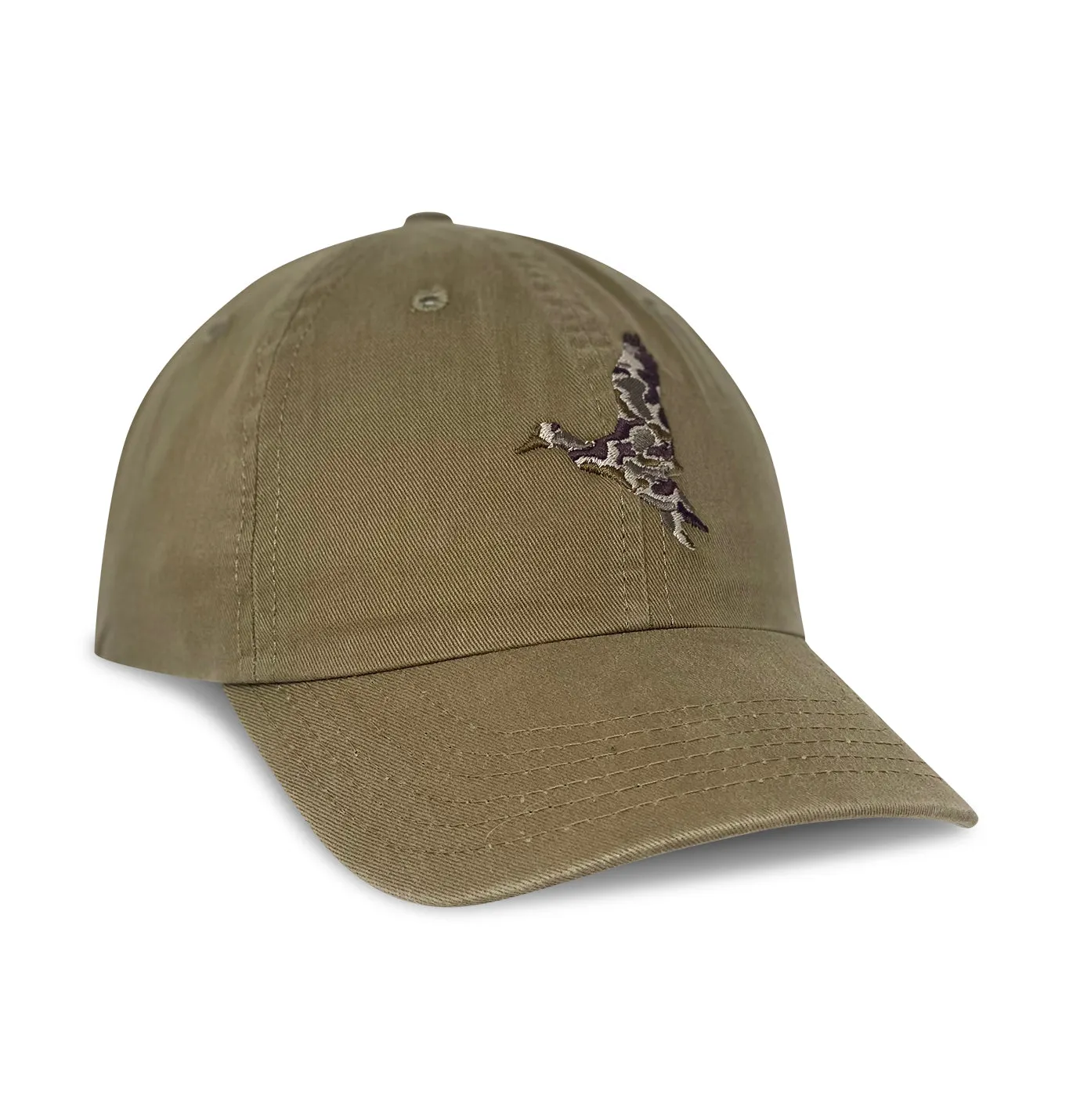 Camo Mallard: Embroidered Twill Cap - Driftwood