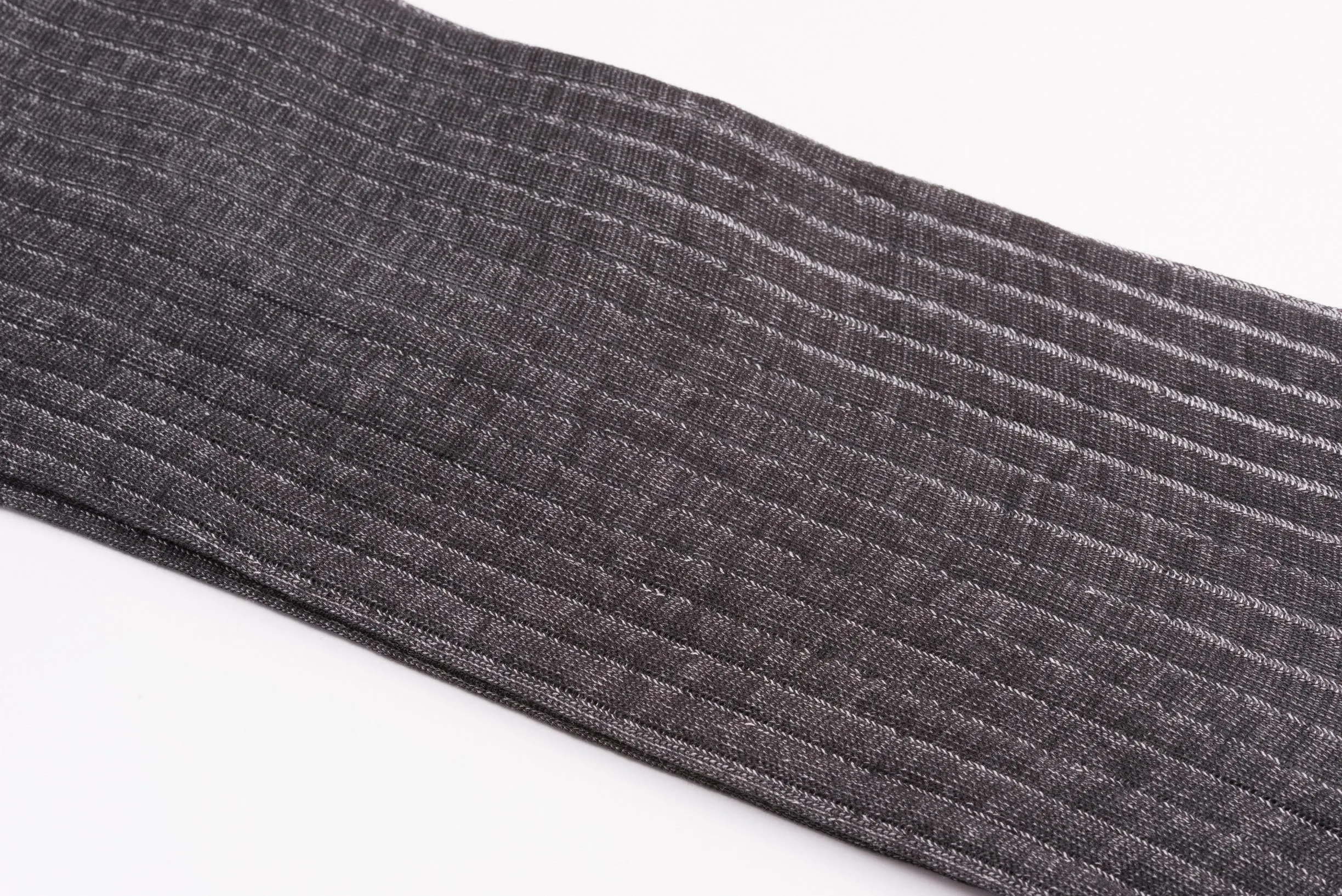 Charcoal & Light Gray Shadow Stripe Cotton Socks