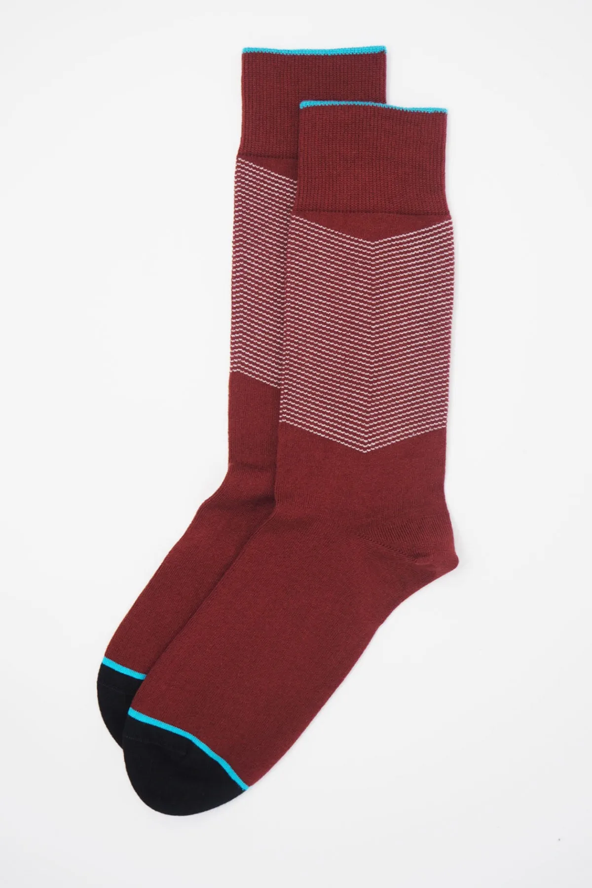 Chevron Men's Socks - Garnet