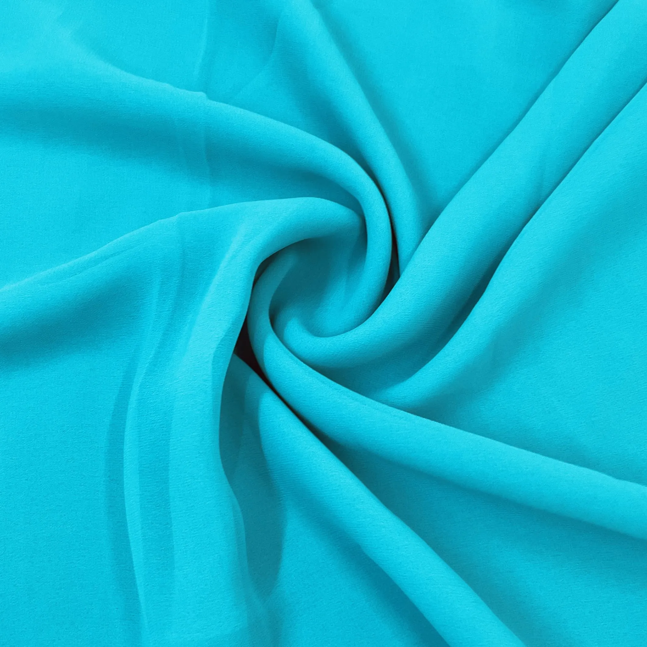 Classic Sky Blue Solid Georgette Fabric