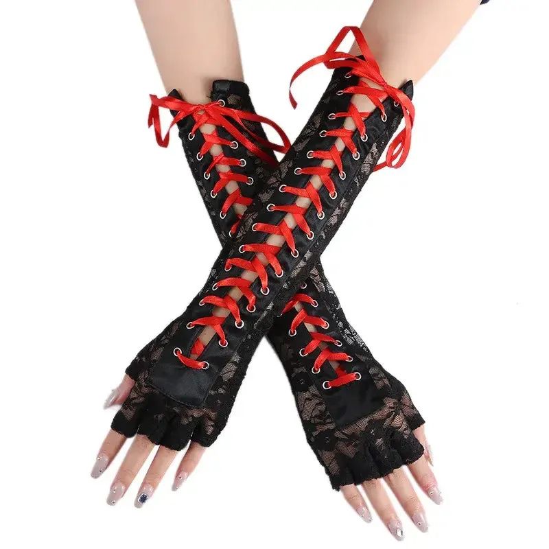 Elbow Length Half-finger Gloves