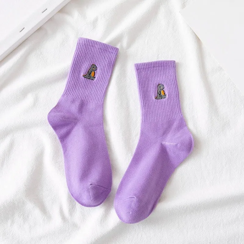 Elegant Printed Long Breathable Socks Set