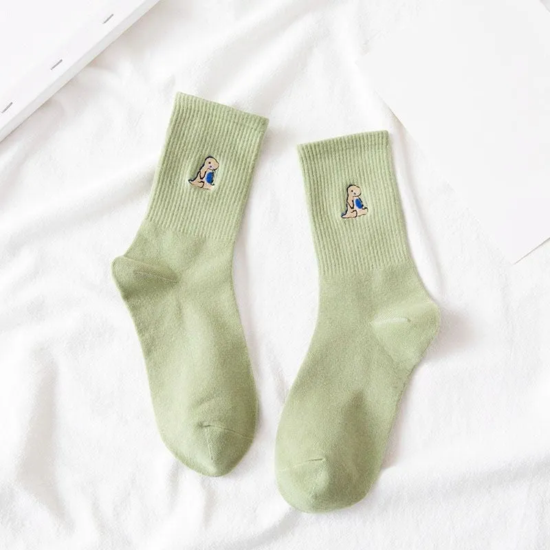 Elegant Printed Long Breathable Socks Set