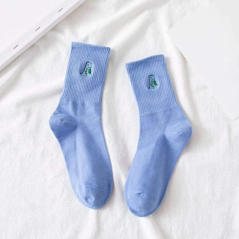 Elegant Printed Long Breathable Socks Set