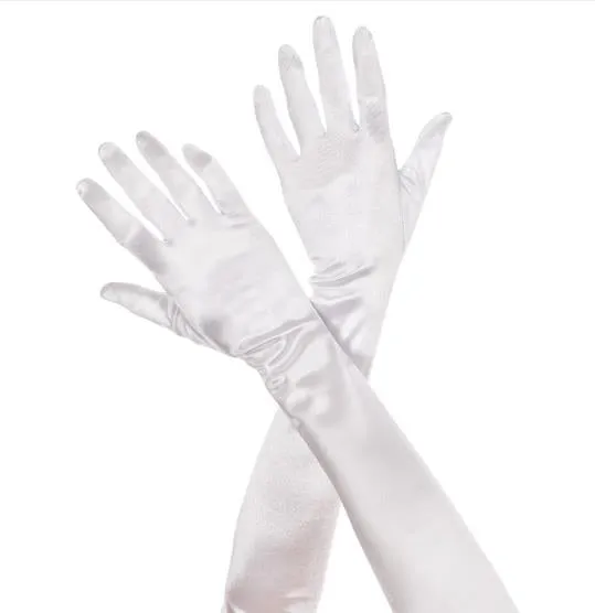 Extra Long Satin Gloves