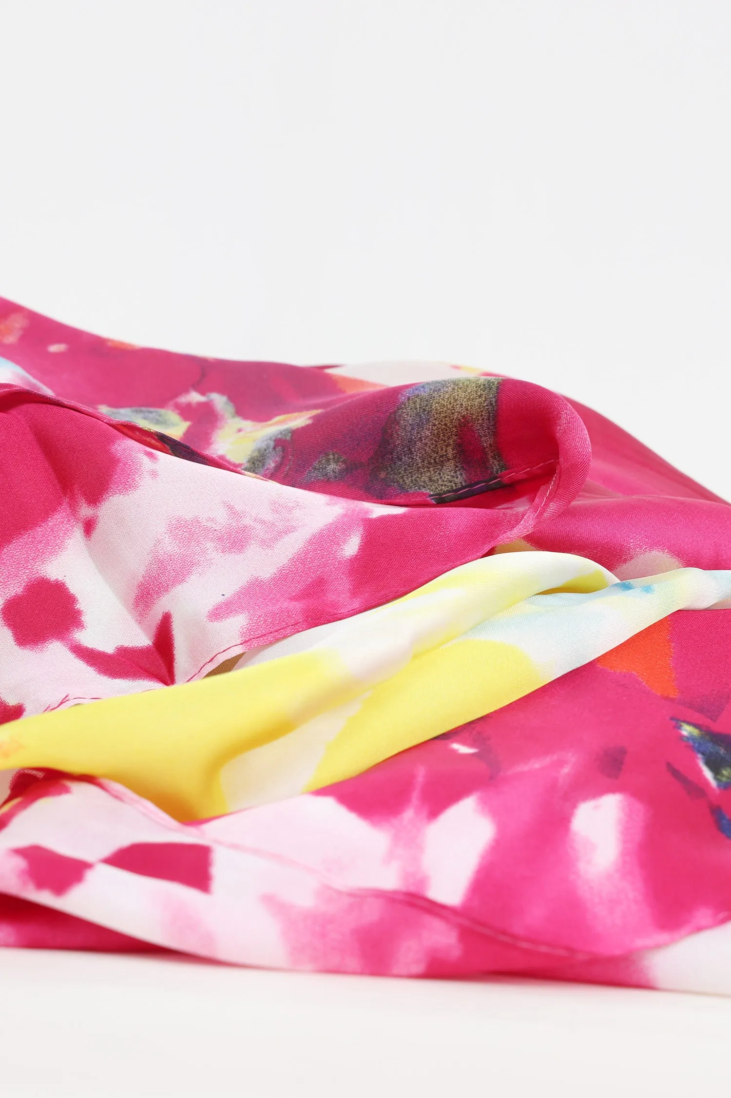 FLORA CHIFFON SCARF-FUCHSIA