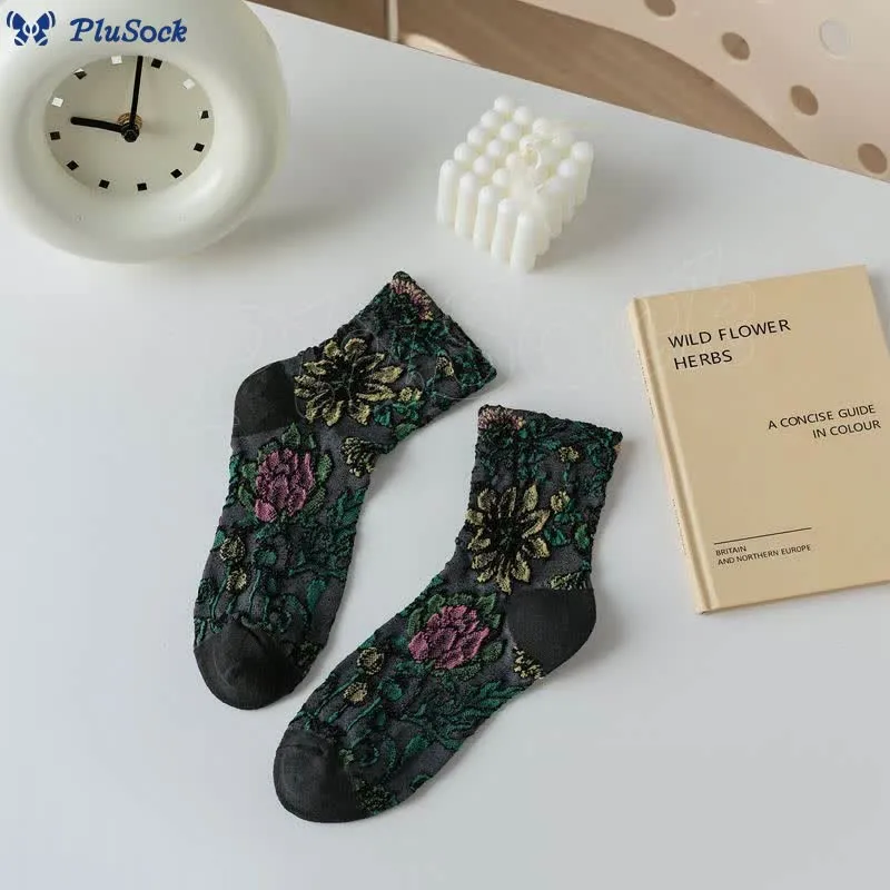 French Pattern Quarter Socks(5 Pairs)