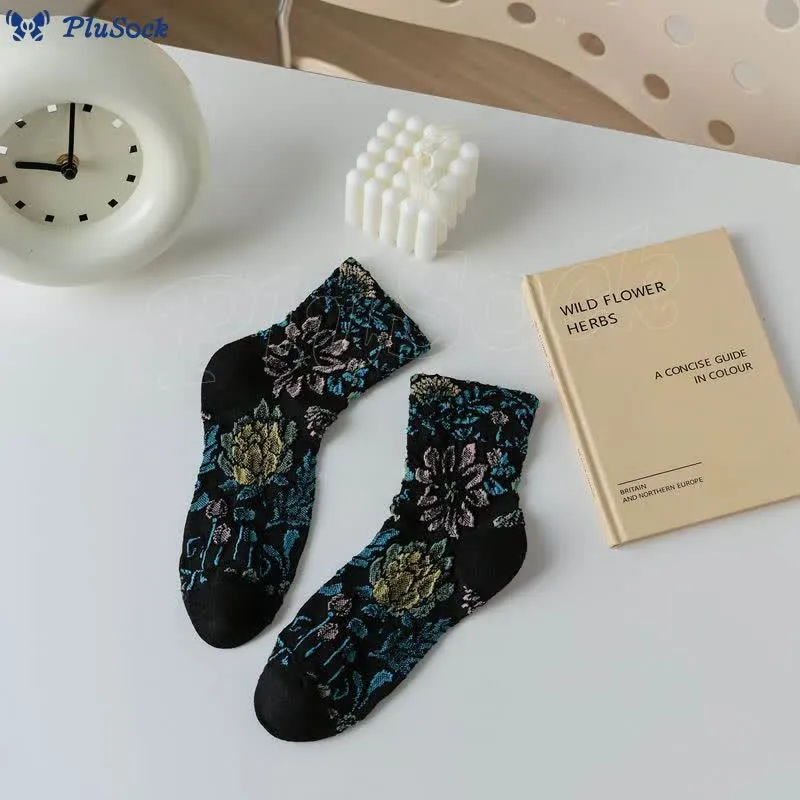 French Pattern Quarter Socks(5 Pairs)