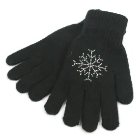 Glove - Black Snowflake