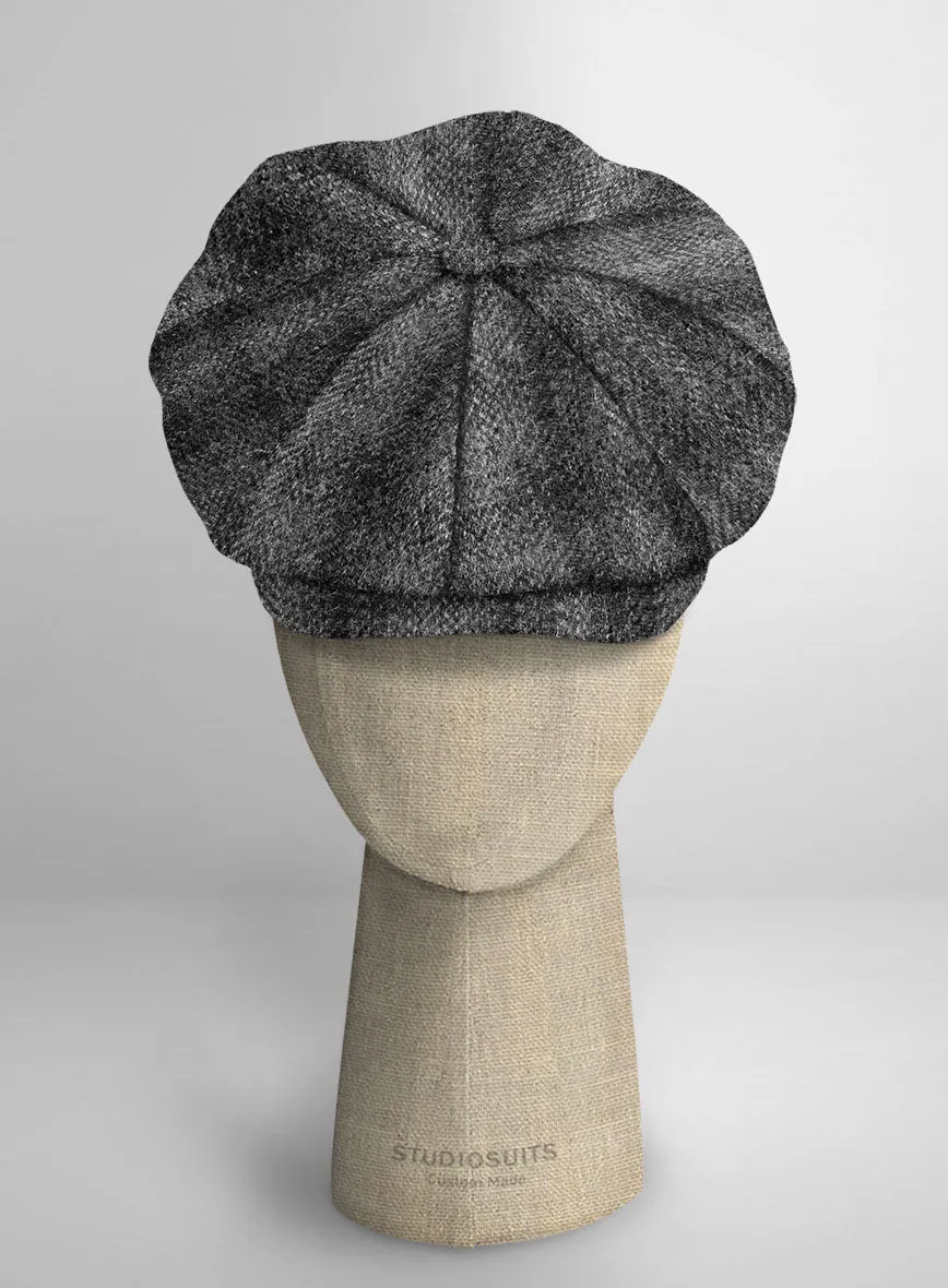 Harris Tweed Scot Gray Newsboy Cap