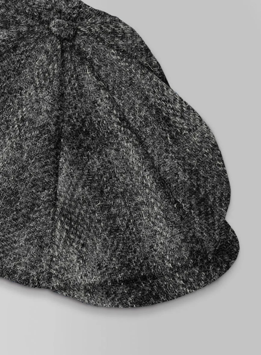 Harris Tweed Scot Gray Newsboy Cap