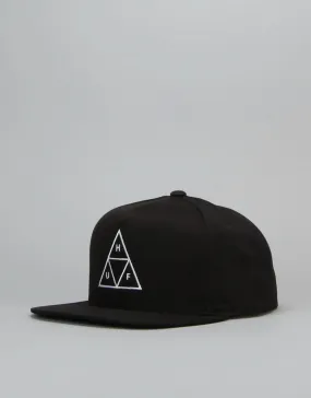 HUF Triple Triangle Snapback Cap - Black