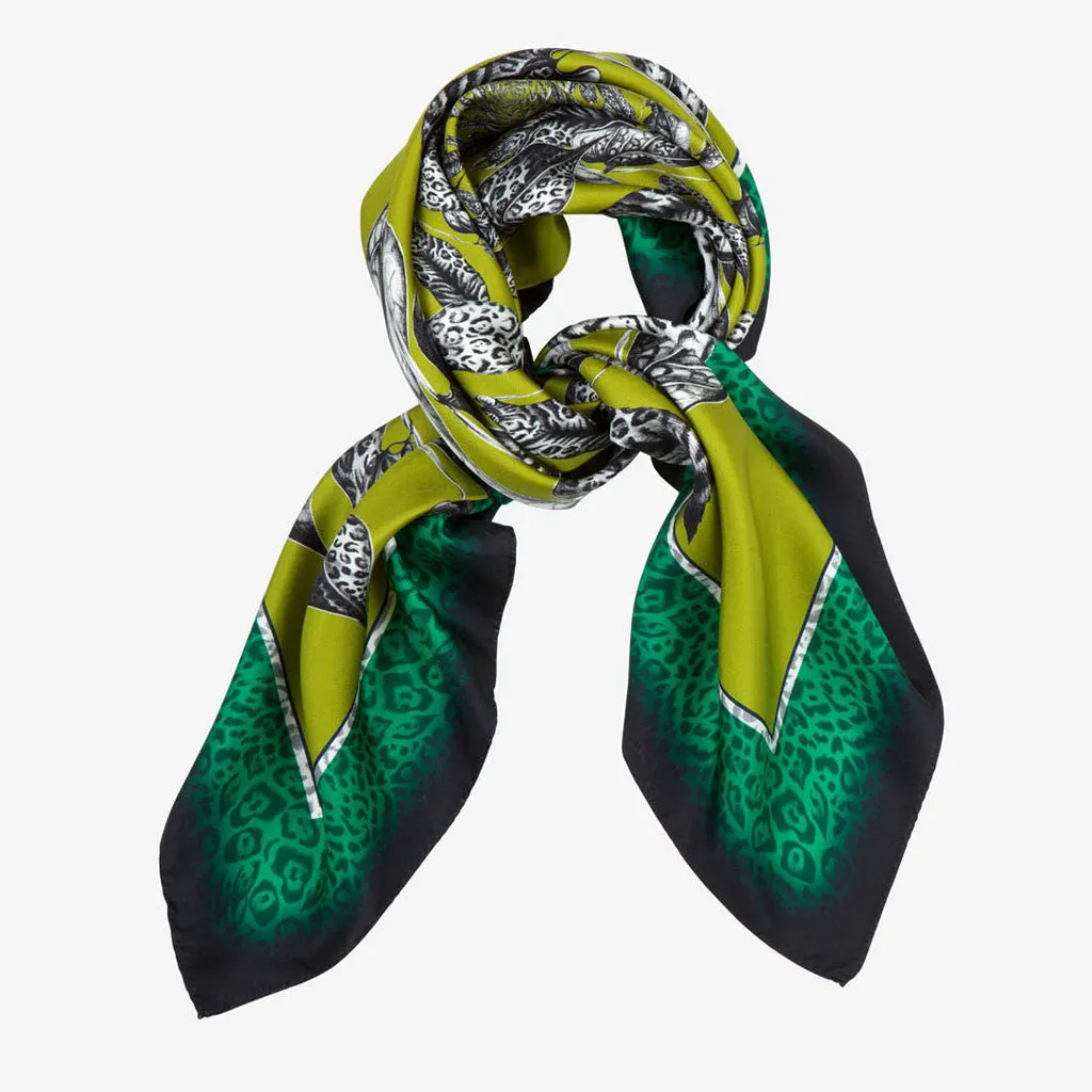 Jaguar Leaves Classic Silk Scarf