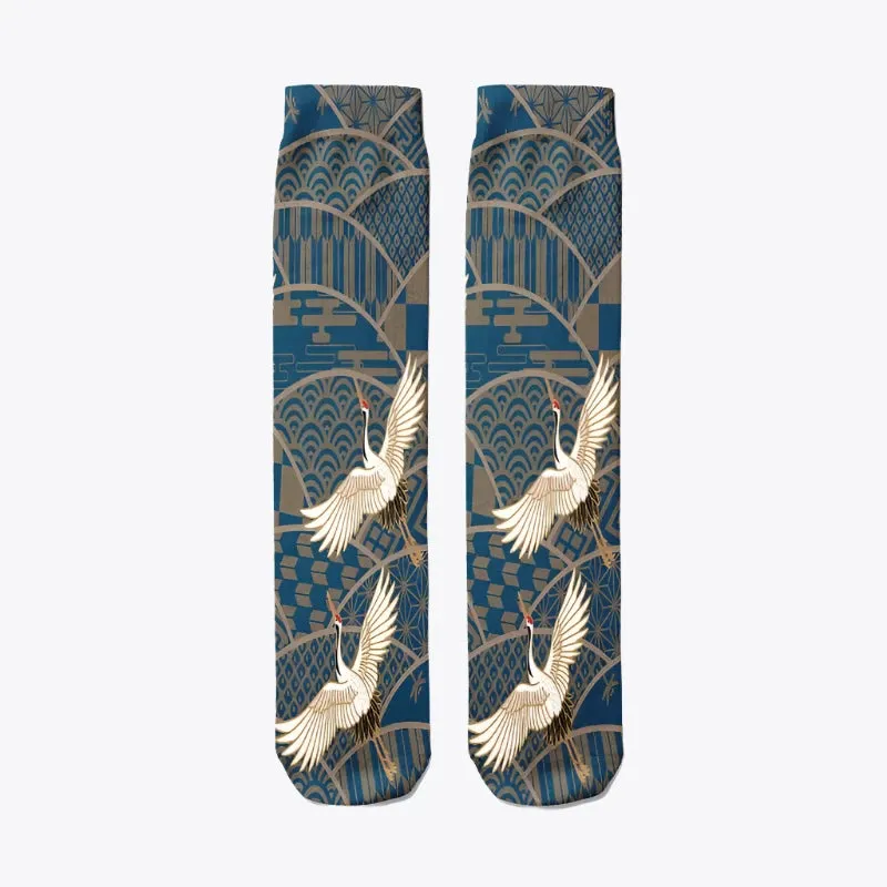 Japanese Crane Socks