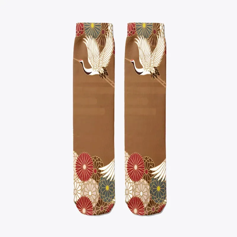 Japanese Crane Socks