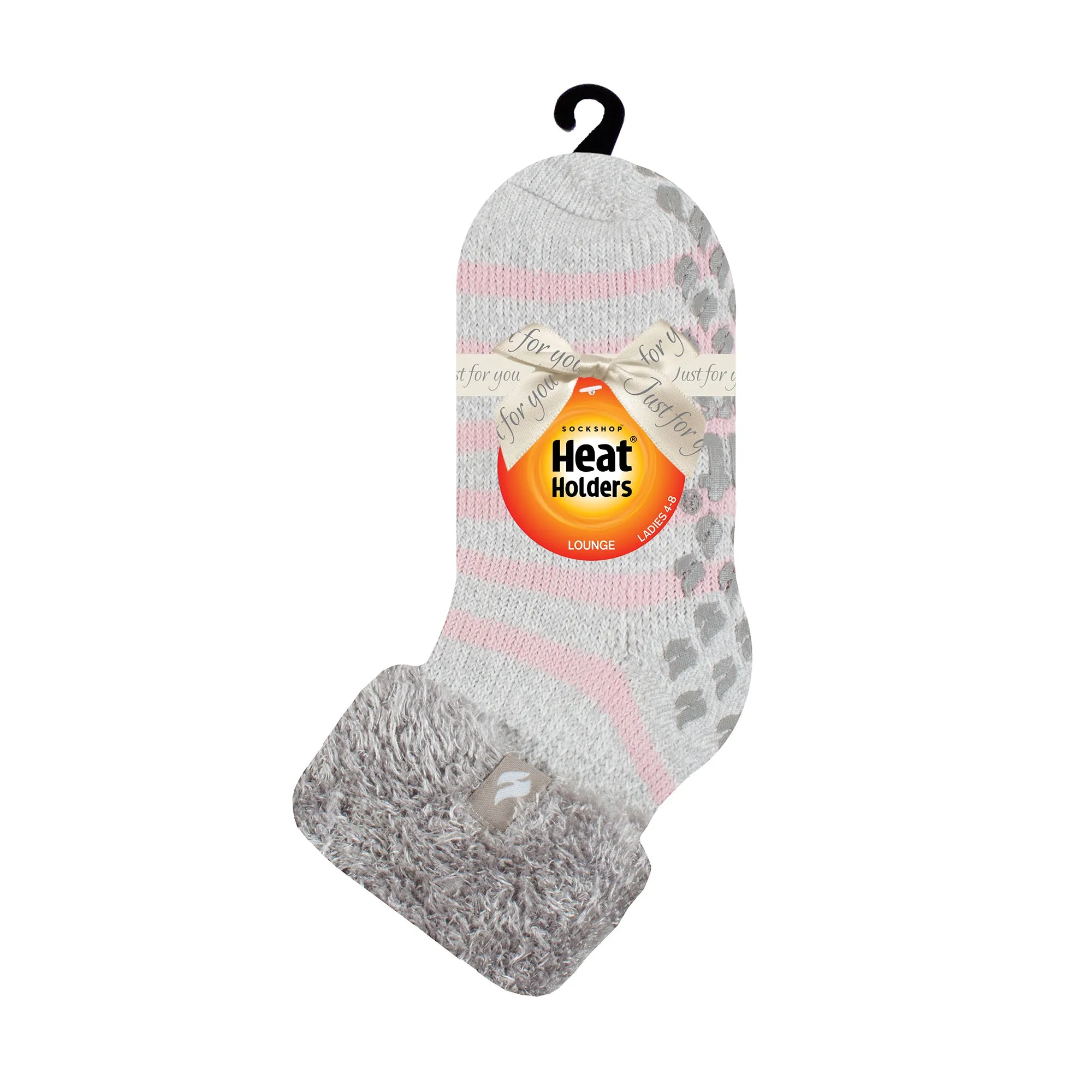 Ladies Original Aukland Lounge Socks with Turnover Top - Grey