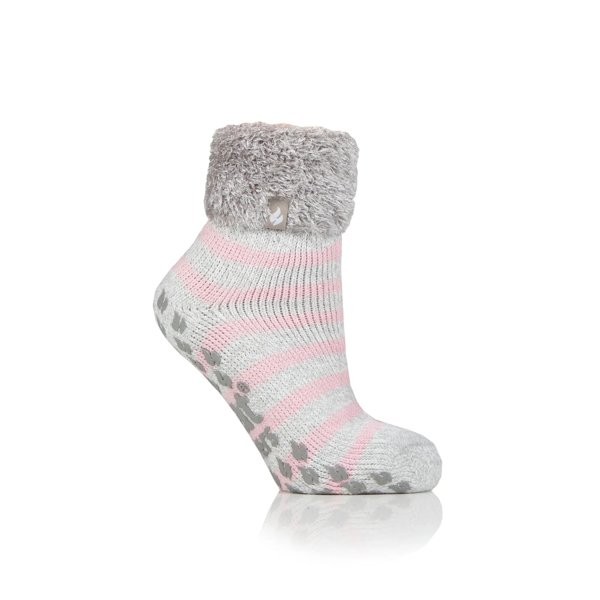 Ladies Original Aukland Lounge Socks with Turnover Top - Grey