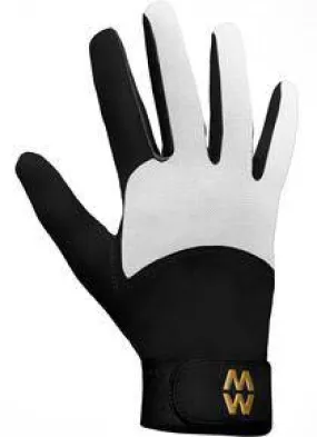 MacWet Long Mesh Sports Gloves - Black & White