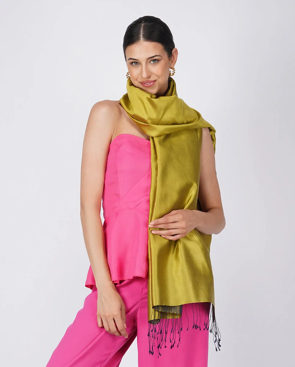 Multi Hues Plain Silk Wrap