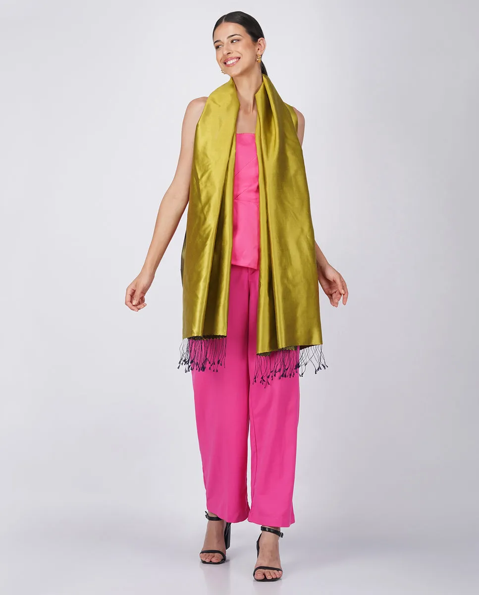 Multi Hues Plain Silk Wrap