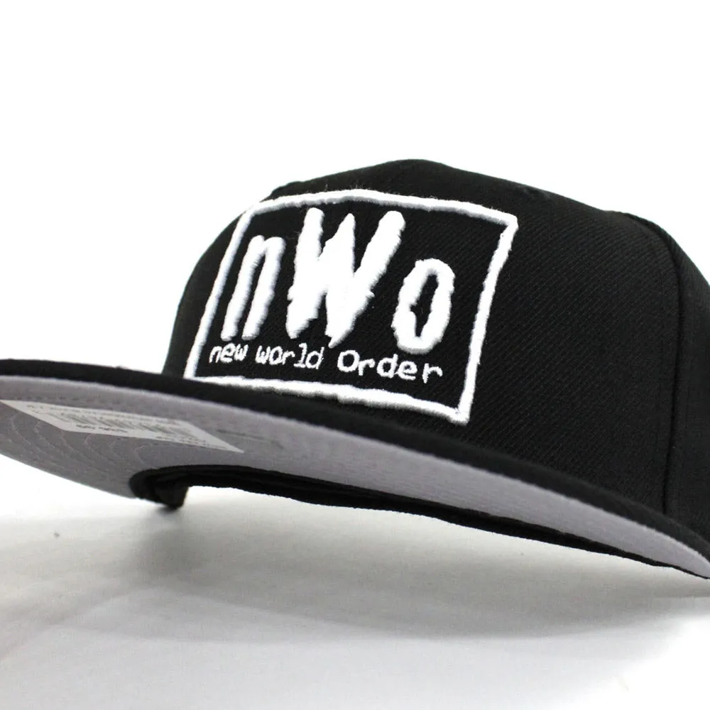 NWO New Era 59Fifty Fitted Hat (New World Order Black White Gray Under Brim)