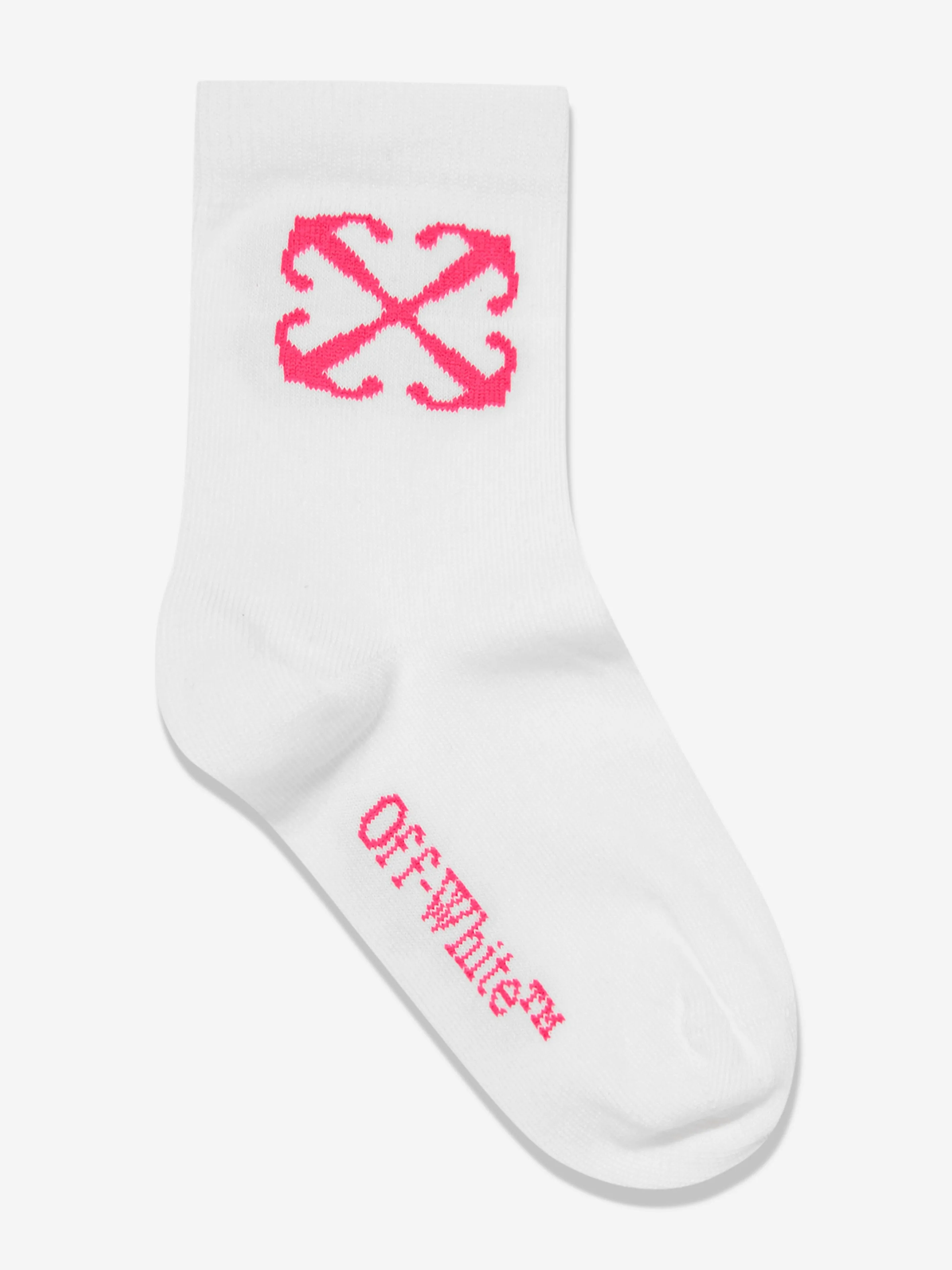 Off-White Girls Arrow Mid High Socks in White