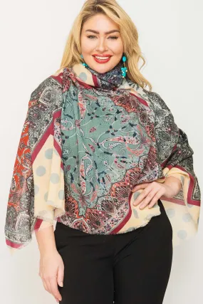 Oversized Printed Shawl