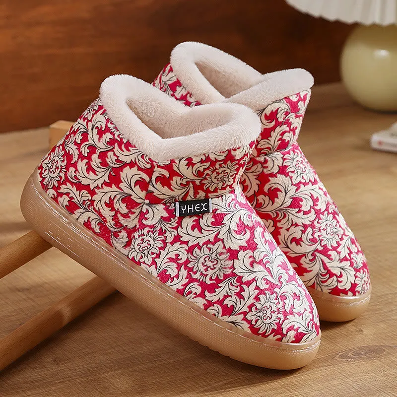 Plus Size Elegant Pattern Slippers