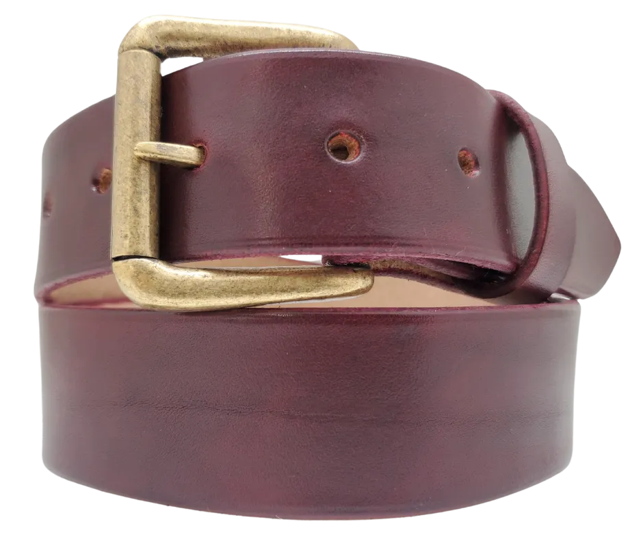 "The Office" Oxblood Casual Leather Belt