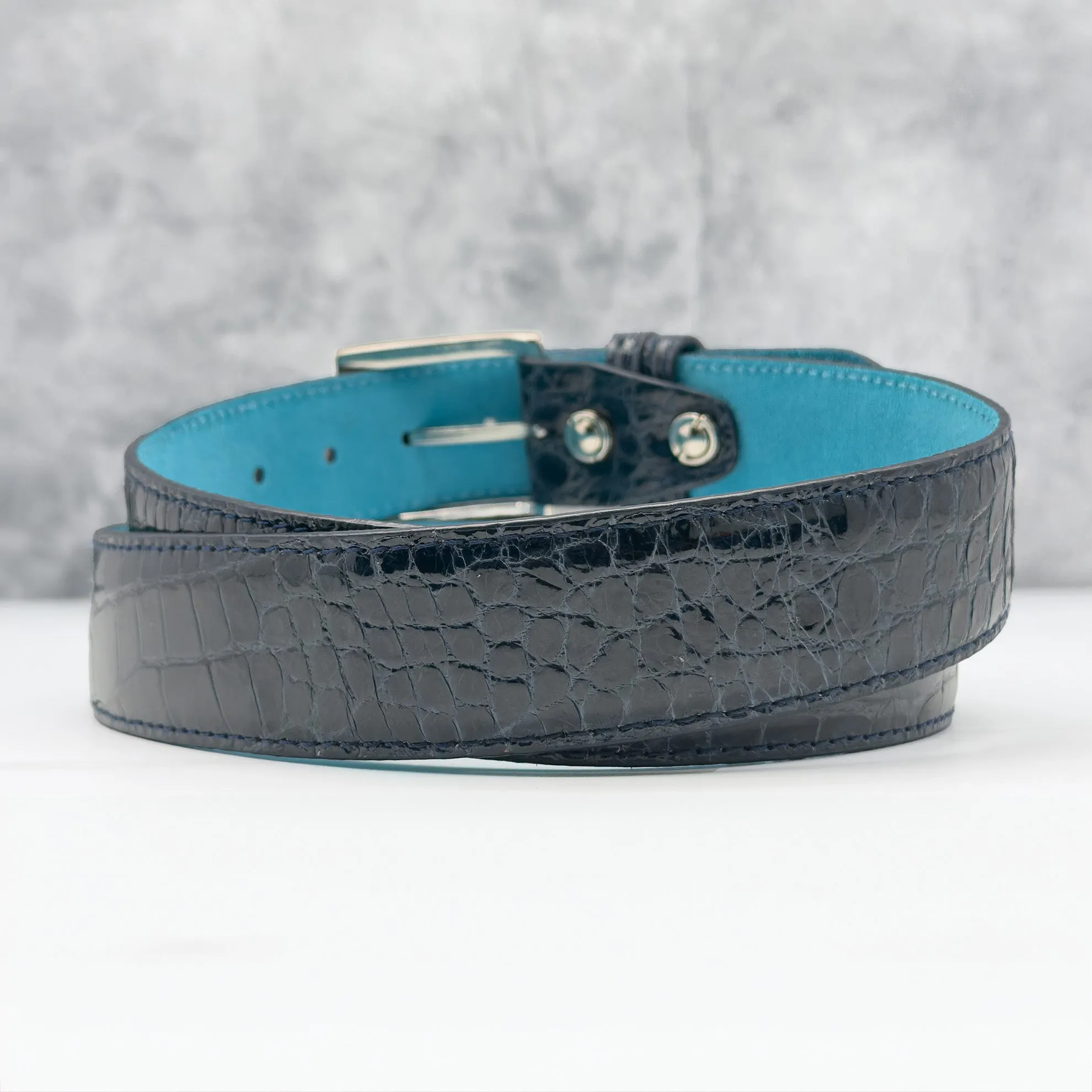 Ready To Ship American Alligator Belt: Pacific Dunes  1.5" width