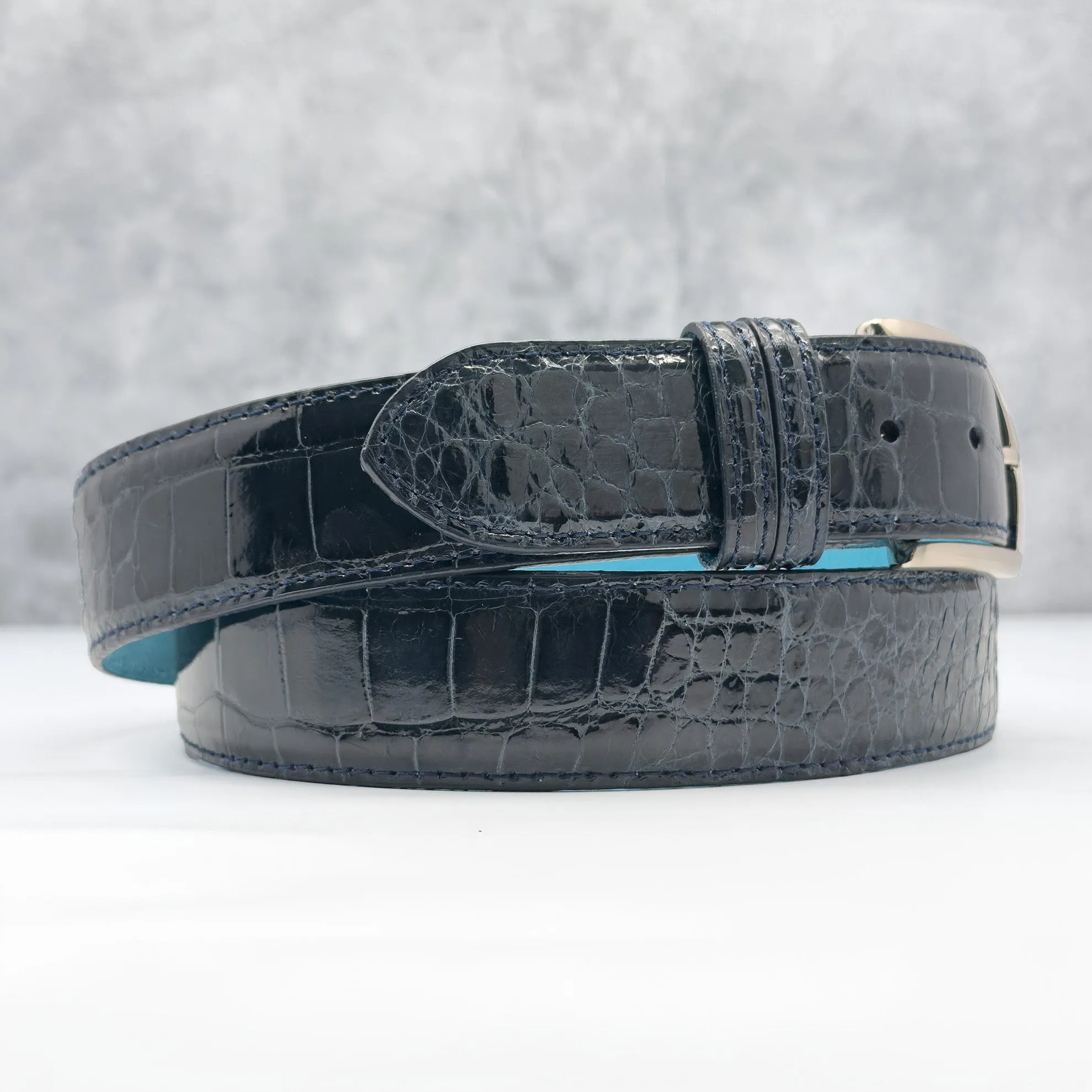 Ready To Ship American Alligator Belt: Pacific Dunes  1.5" width