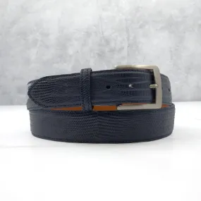 Ready To Ship Lizard Belt: Matte Navy 1.5" width