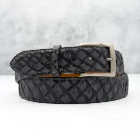 Ready To Ship Pirarucu Belt: Grey Fog