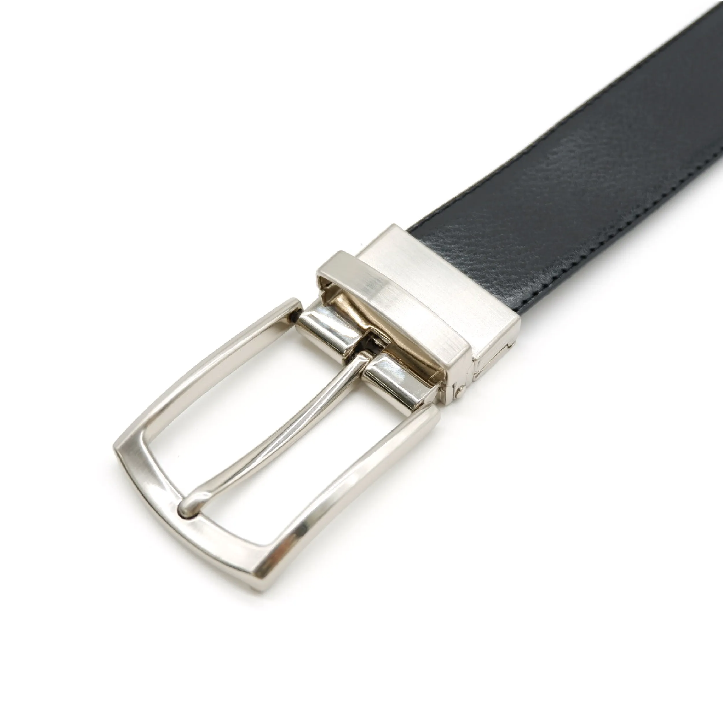 Rohaan Reversible Black/Brown Leather Belt