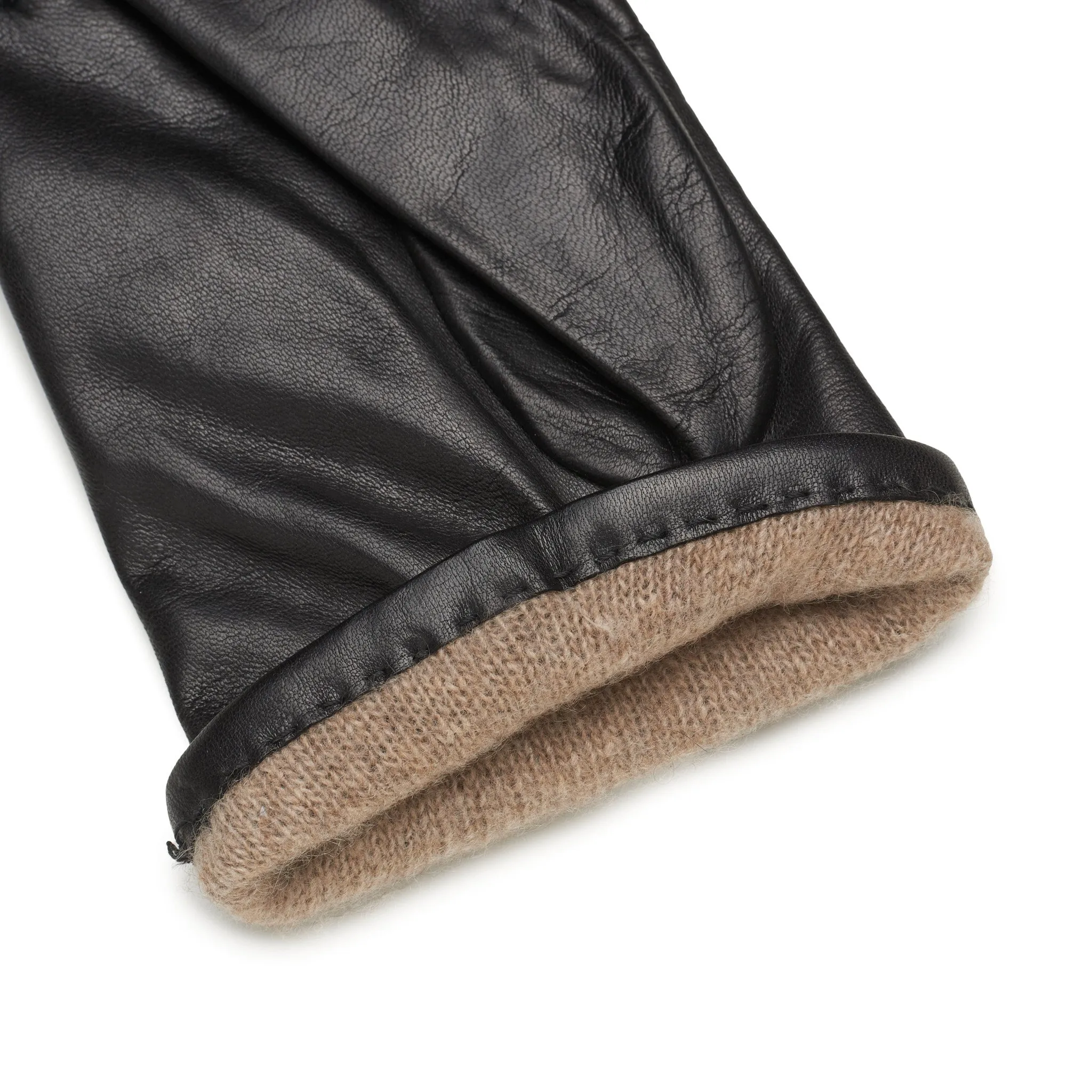 San Severo Black Leather Gloves