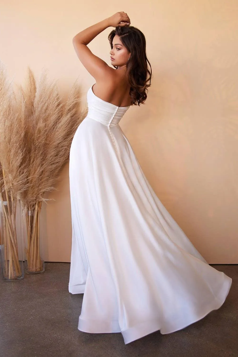 Satin Strapless Bridal Gown