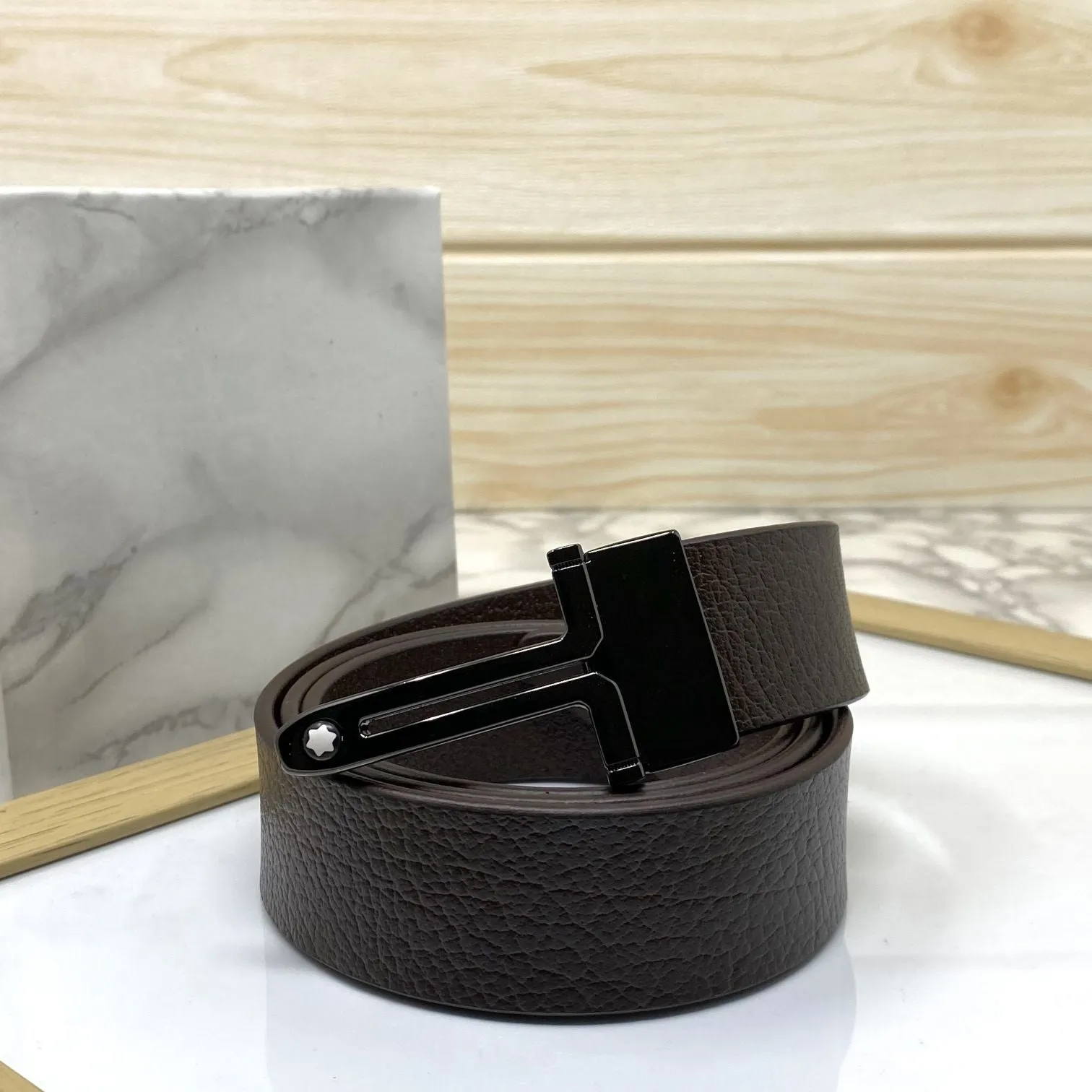 T-Shape Formal and Casual Leather Strap Belt-JonasParamount