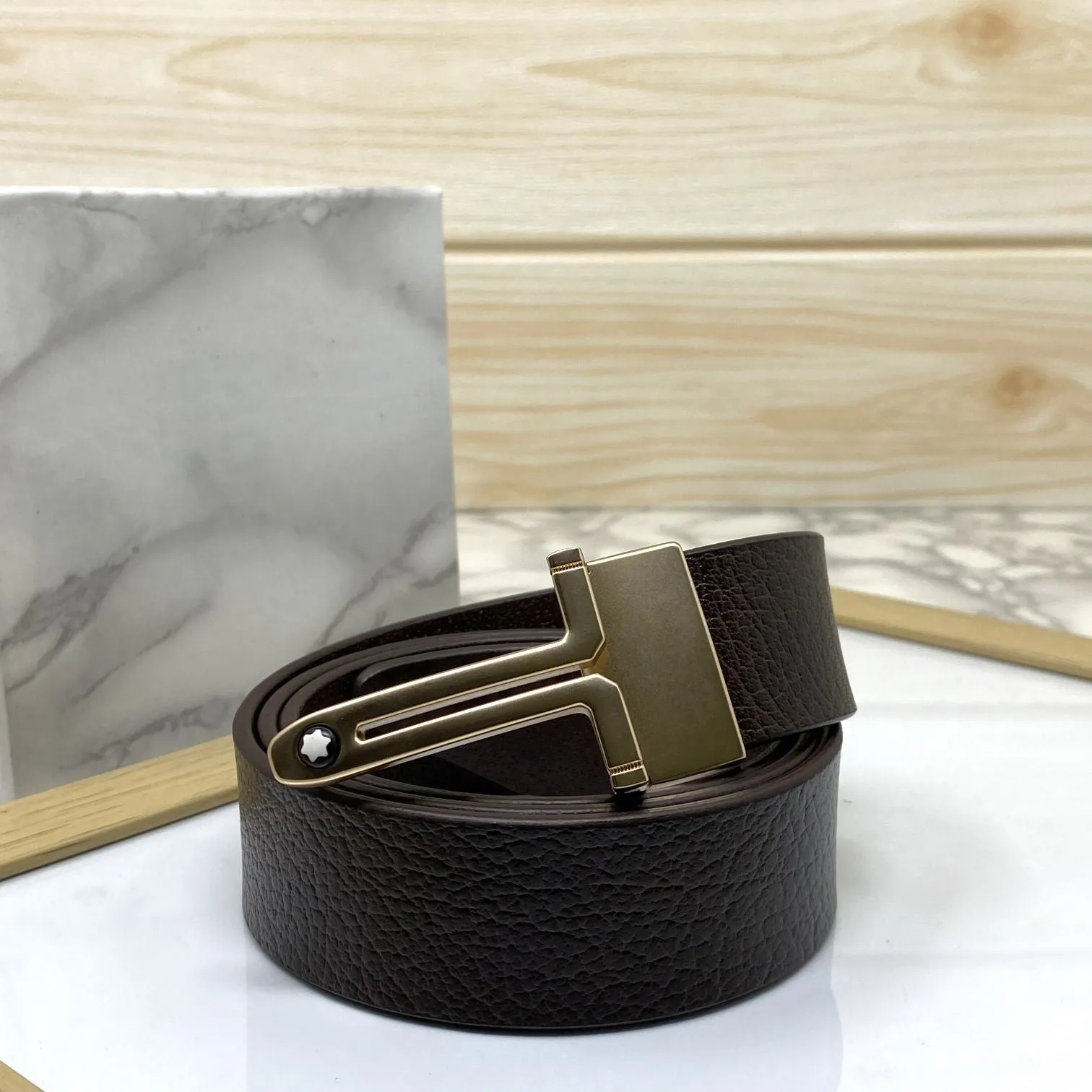 T-Shape Formal and Casual Leather Strap Belt-JonasParamount