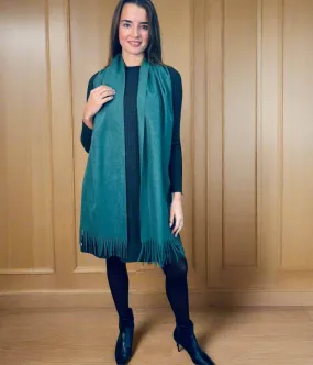 Teal Cashmere Blend Classic Scarf