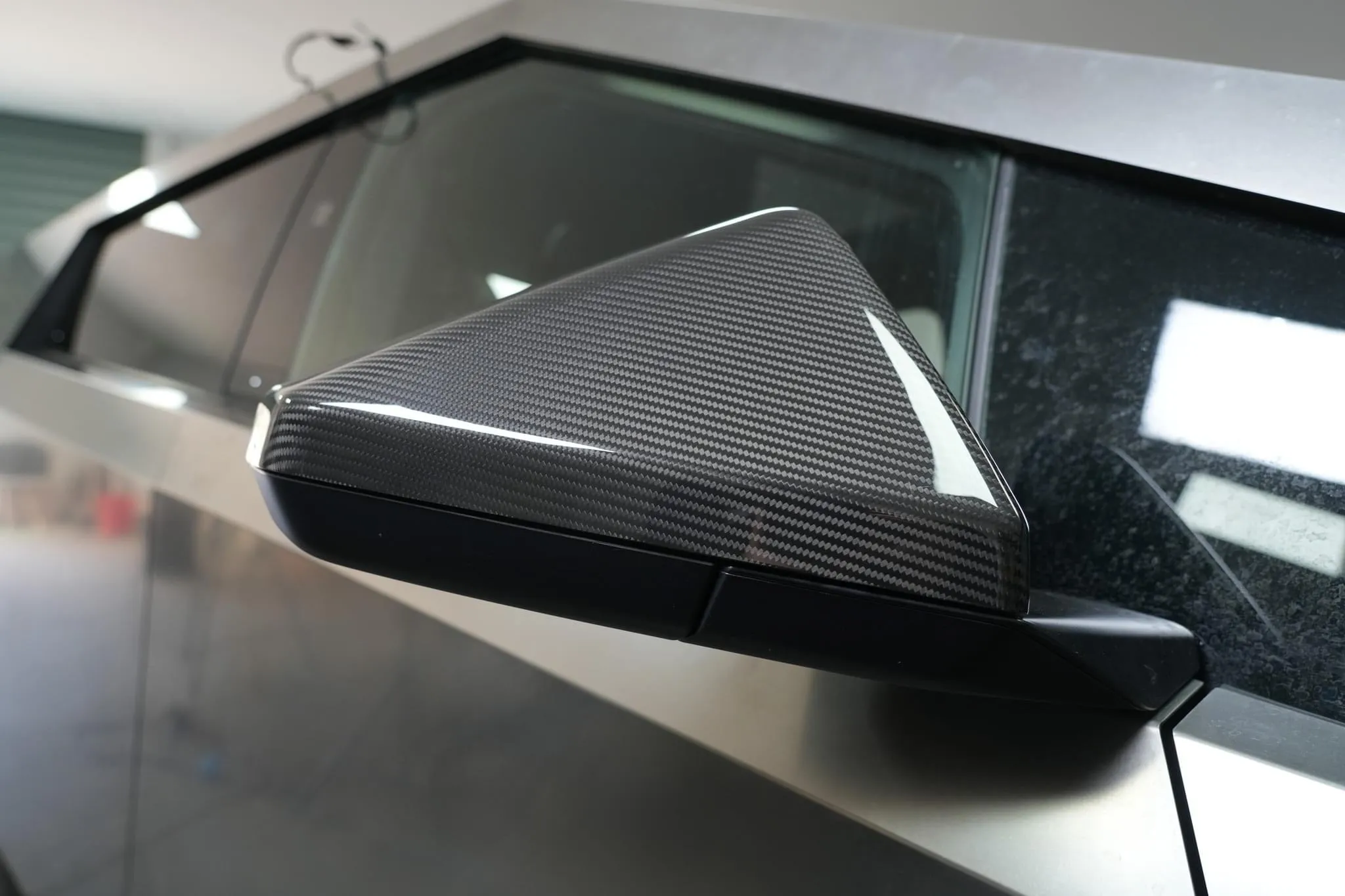 Tesla Cybertruck Real Carbon Fiber Rear Mirror Caps