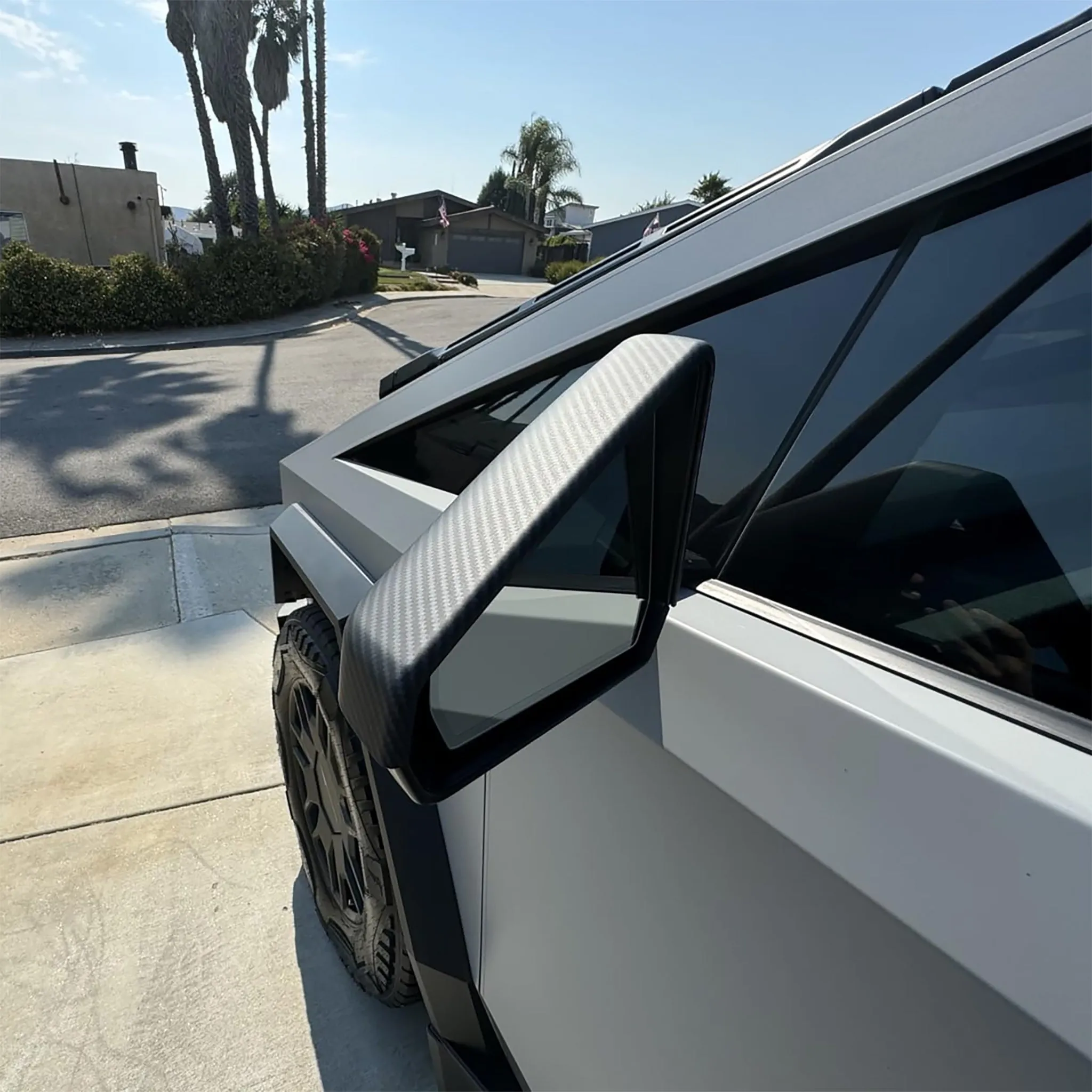 Tesla Cybertruck Real Carbon Fiber Rear Mirror Caps