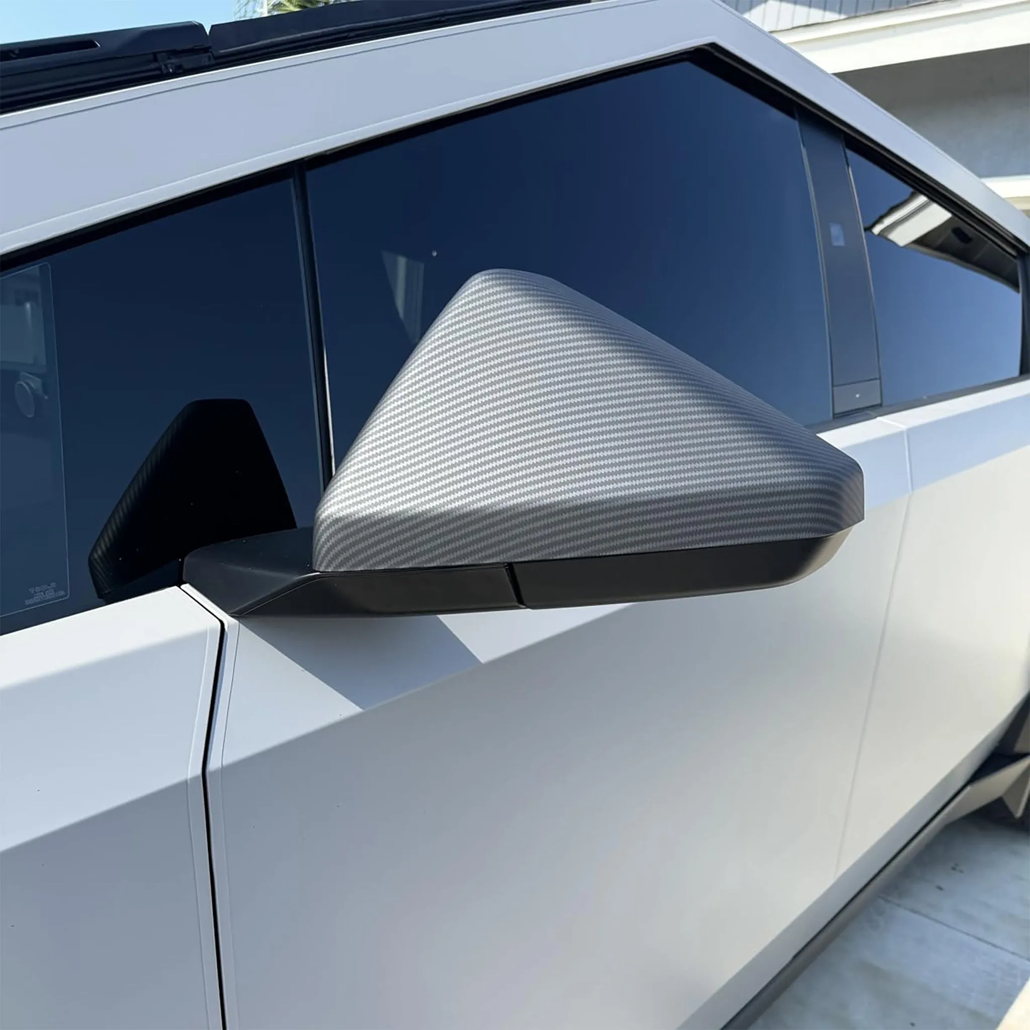 Tesla Cybertruck Real Carbon Fiber Rear Mirror Caps