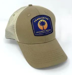 Vintage Sunset: Badged Trucker Cap - Driftwood